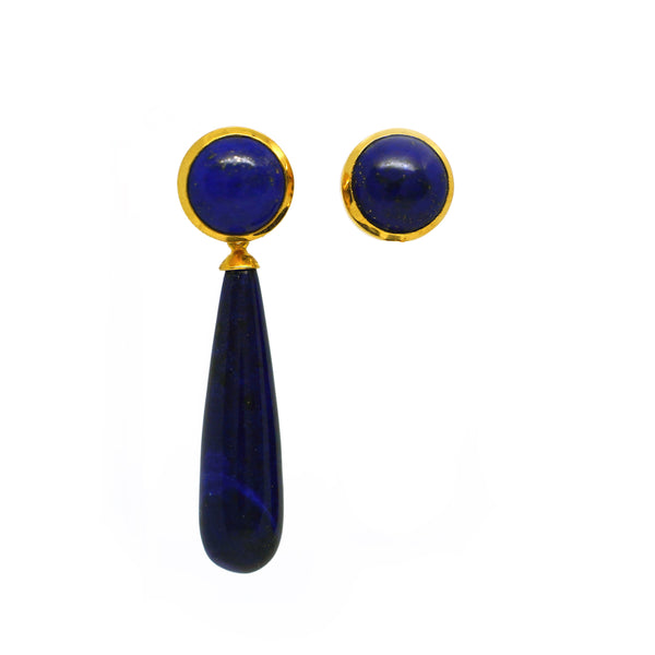 Lapis Lazuli Drop and Stud Earrings