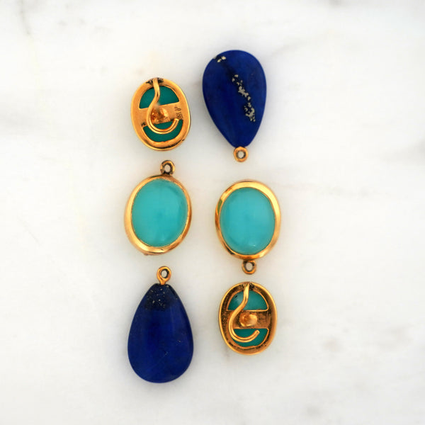 Blue Gemstone Earrings - Amilla Jewelry