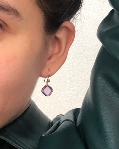 Amethyst Gemstone Earrings - Amilla Jewelry