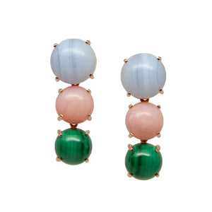 Gemstone Trio Earrings - Amilla Jewelry