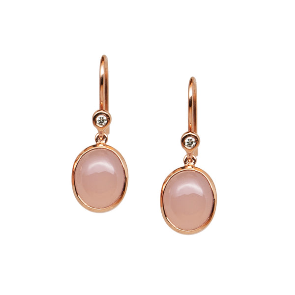 Rosequarz Pink Gemstone Earrings - Amilla Jewelry